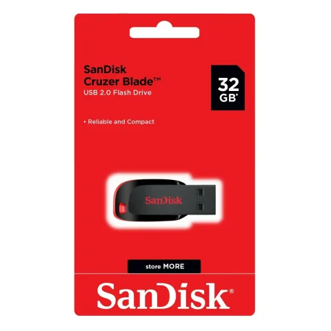 SanDisk 32GB Cruzer Blade USB 2.0 Flash Drive